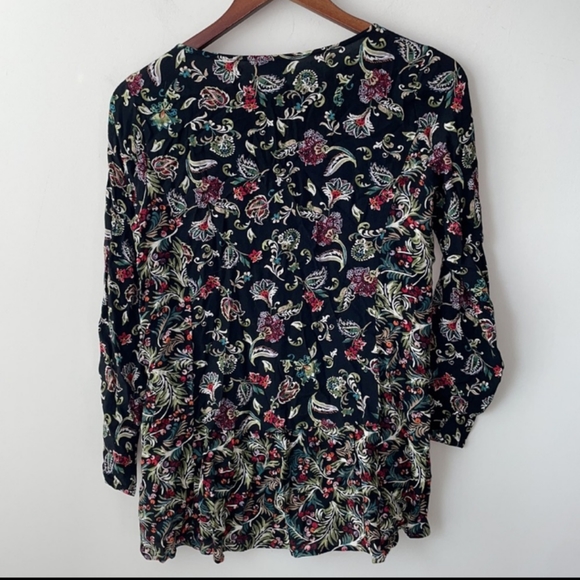 🆕J. Jill | Floral Print Flounce Top a Women's  Size XS Petite - Picture 6 of 7